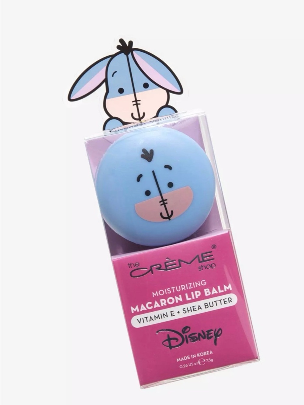 (2 pieces) The Crème Shop Disney Eeyore Blue Macaron Lip Balm